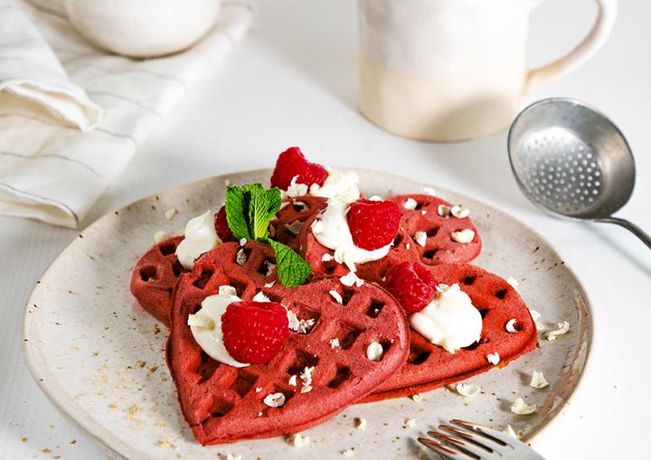 Red Velvet Waffeln mit Frischkäse