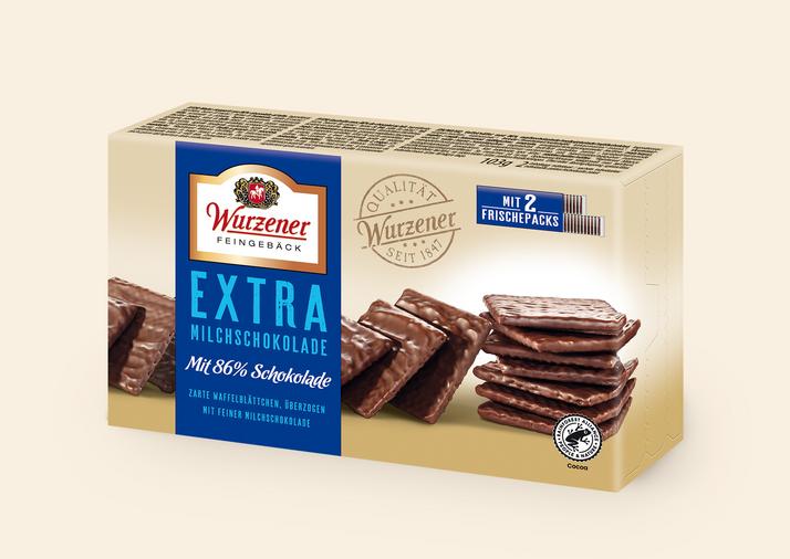 Waffelblättchen von Wurzener Extra Milchschokolade