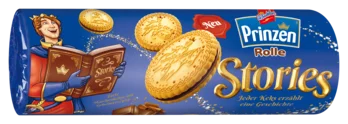 Prinzen Rolle Stories: Zwei knusprig-zarte Kekse werden nach einer neu entwickelten Rezeptur gebacken und mit der Original Prinzen Rolle Schokocreme gefüllt